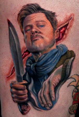 Tattoos - Timothy B Boor - Brad Pitt as Lt. Aldo Raine 